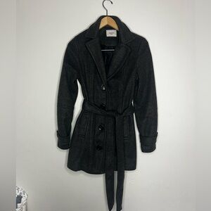 BE COOL Charcoal Belted Trench Coat